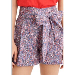 J.Crew Women's Liberty Floral Print‎ Tie Waist Shorts Size 6 New with Tag